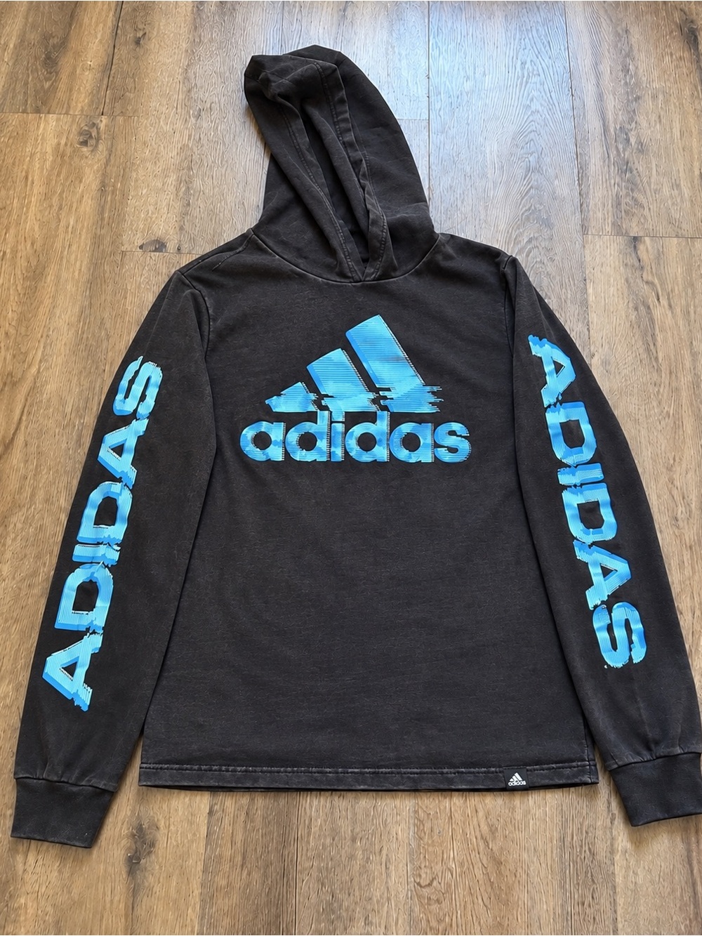 adidas Boys Black Rash Washd Guard Hoodie with Blue Logo

0014